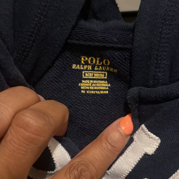 Used Ralph Lauren navy blue knit jacket toddler size3t - Picture 4 of 4